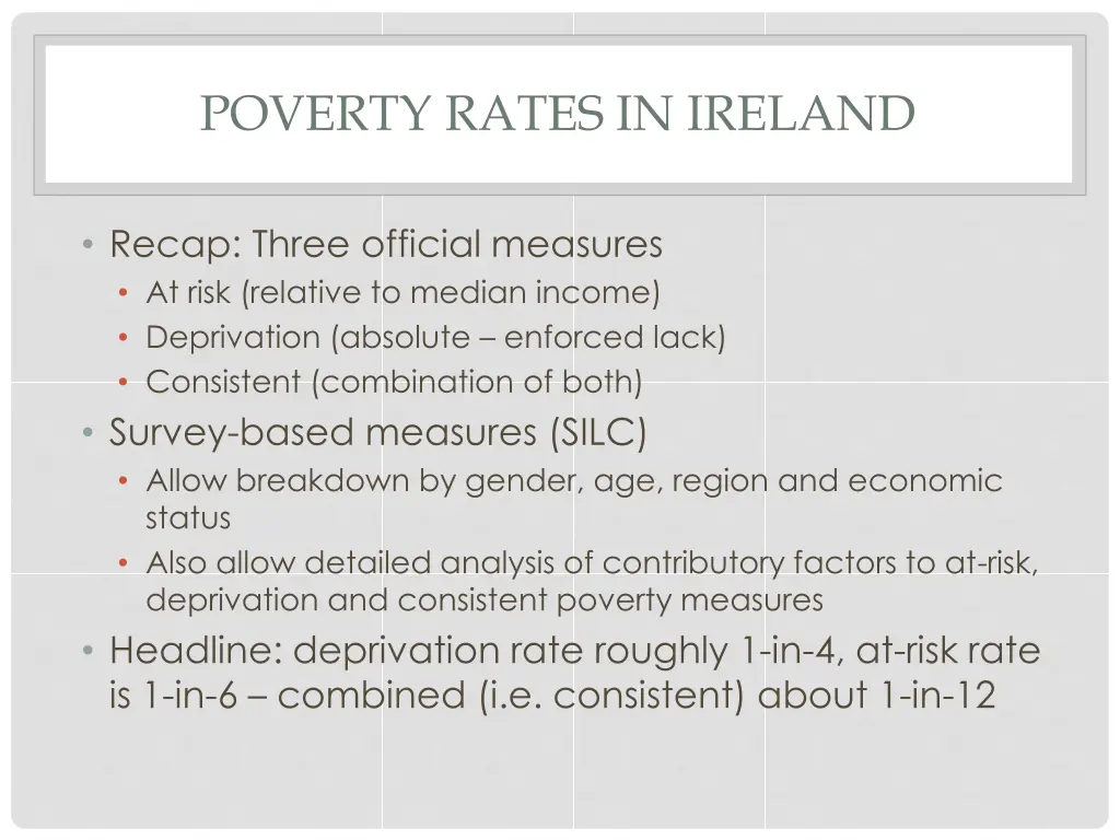 poverty rates in ireland