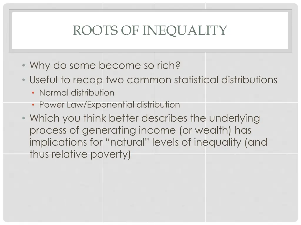 roots of inequality