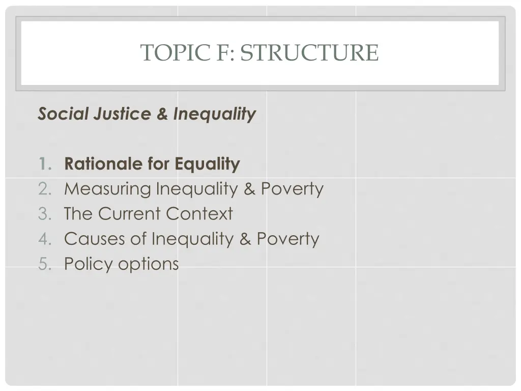 topic f structure