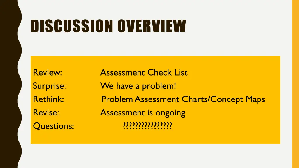 discussion overview