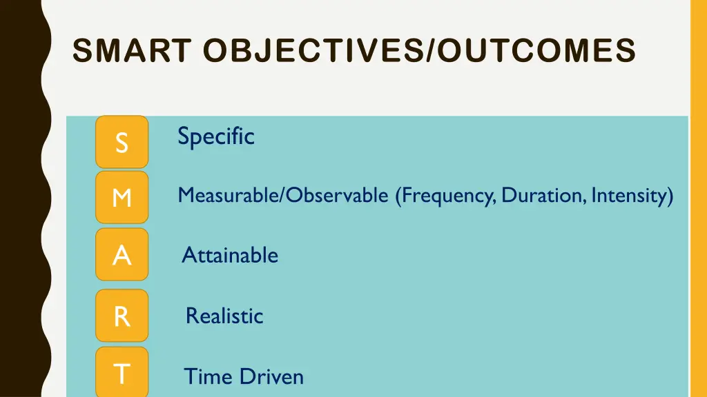 smart objectives outcomes