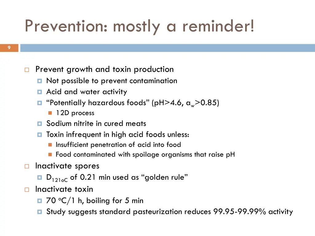 prevention mostly a reminder