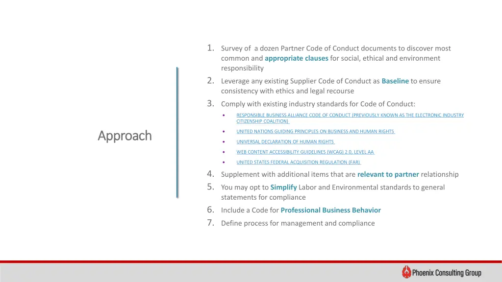 1 survey of a dozen partner code of conduct