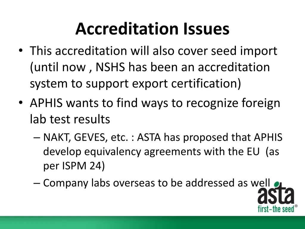 accreditation issues this accreditation will also