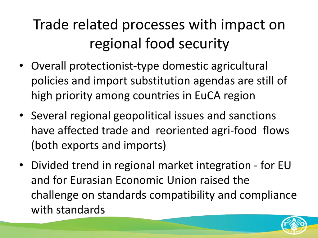 trade related processes with impact on regional