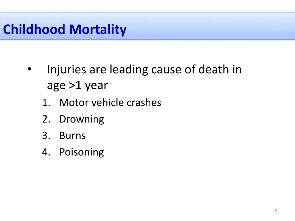 childhood mortality
