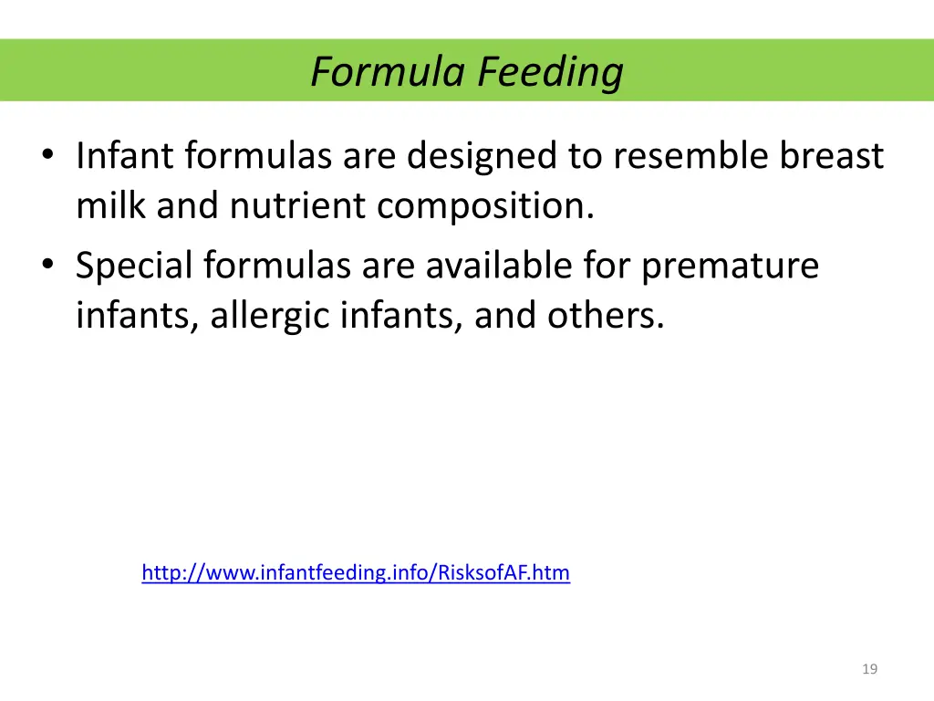 formula feeding