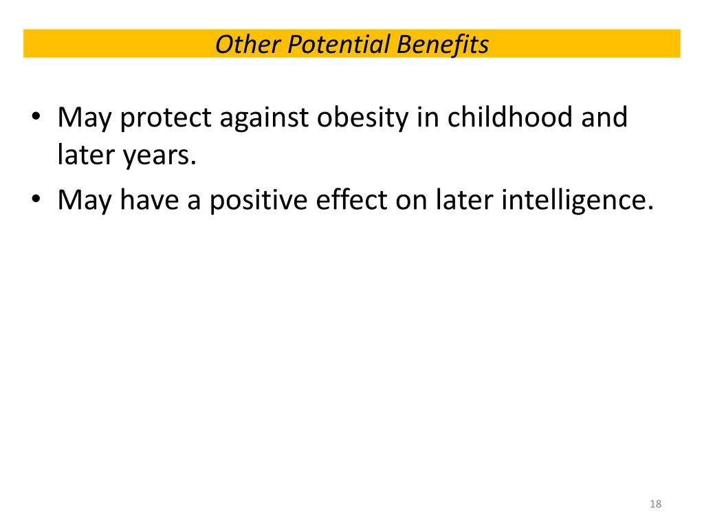 other potential benefits