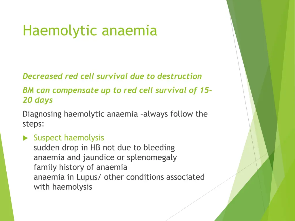 haemolytic anaemia