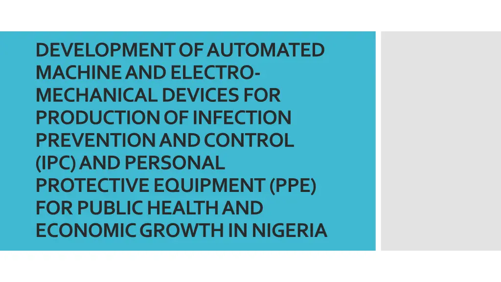 development of automated machine and electro