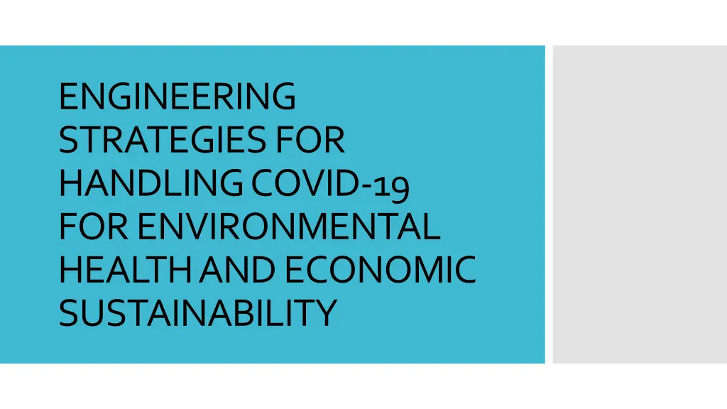 engineering strategies for handling covid
