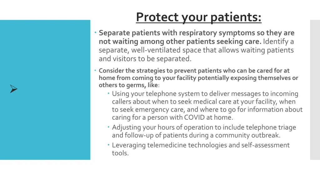 protect your patients separate patients with