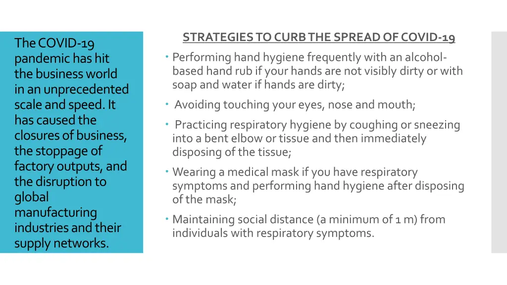 strategies to curb the spread of covid