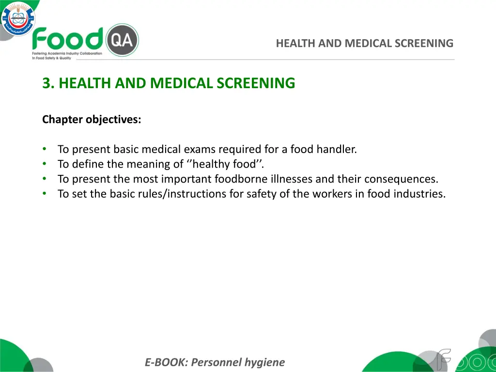 health and medical screening