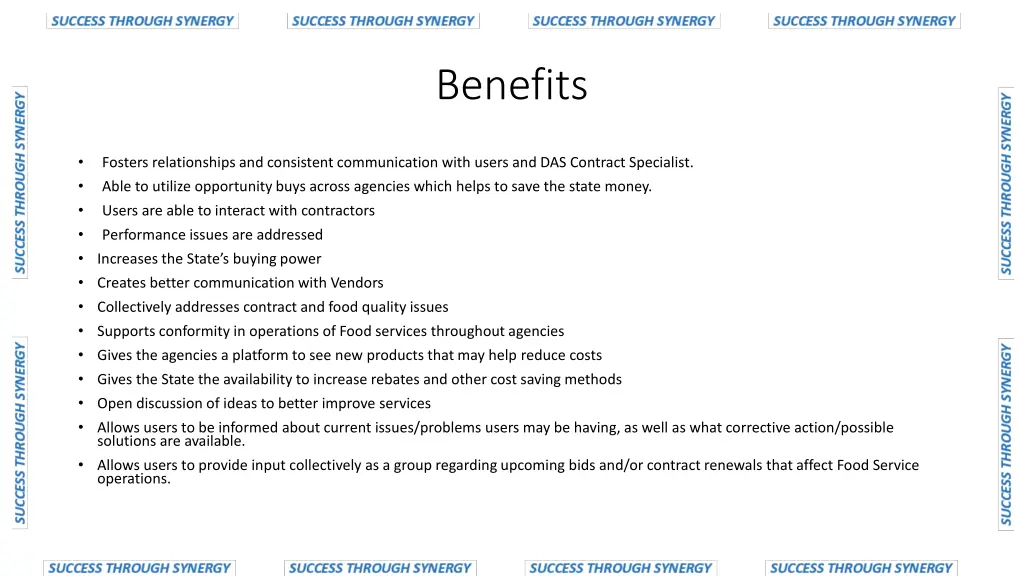 benefits