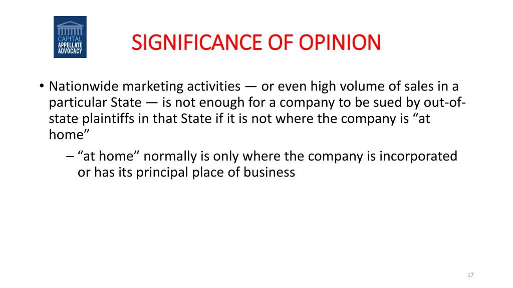 significance of opinion significance of opinion