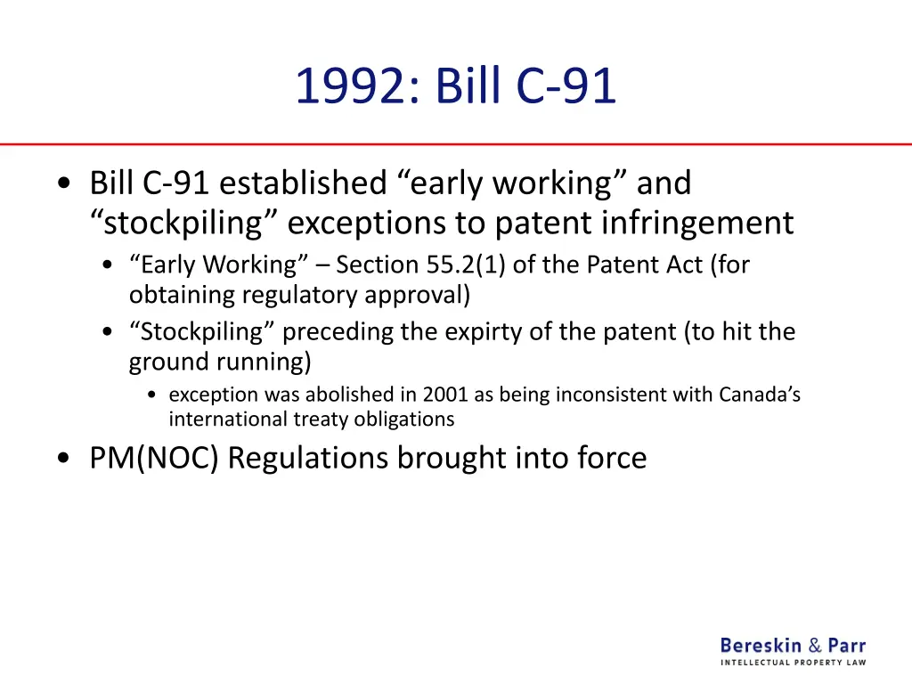 1992 bill c 91