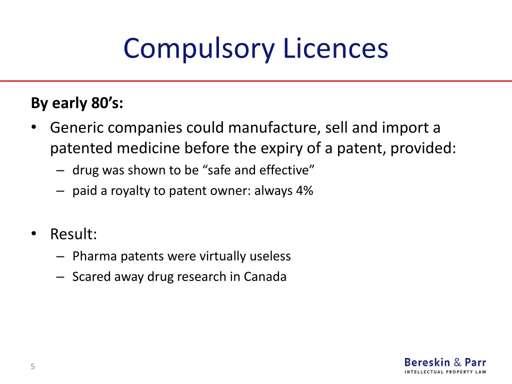 compulsory licences 1