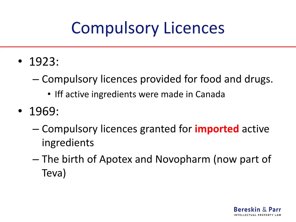 compulsory licences