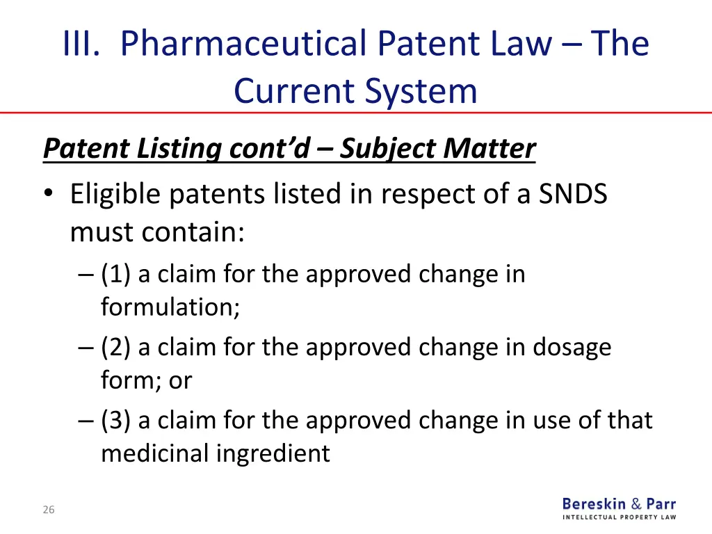 iii pharmaceutical patent law the current system 10