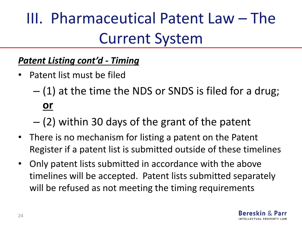 iii pharmaceutical patent law the current system 8