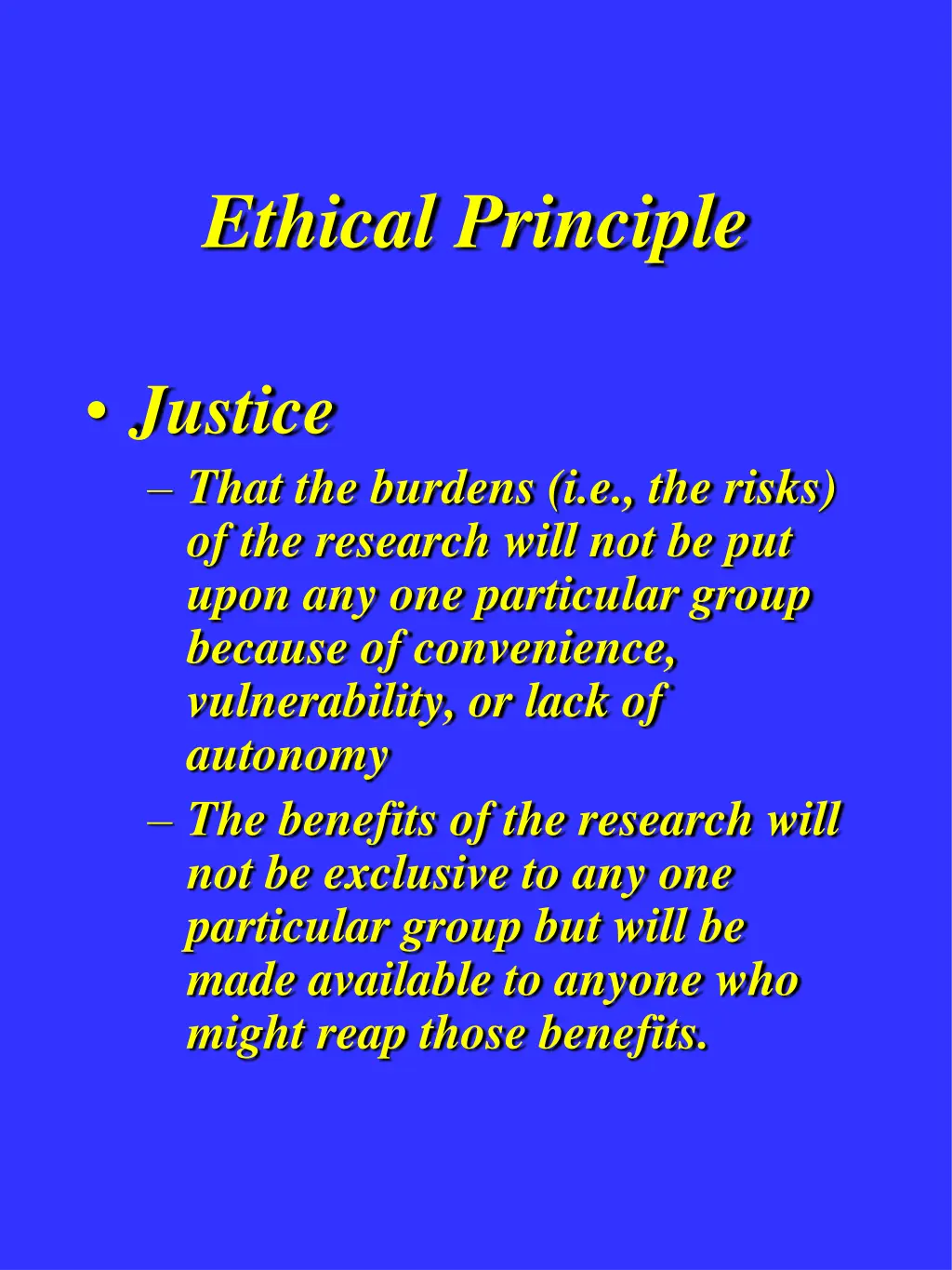 ethical principle