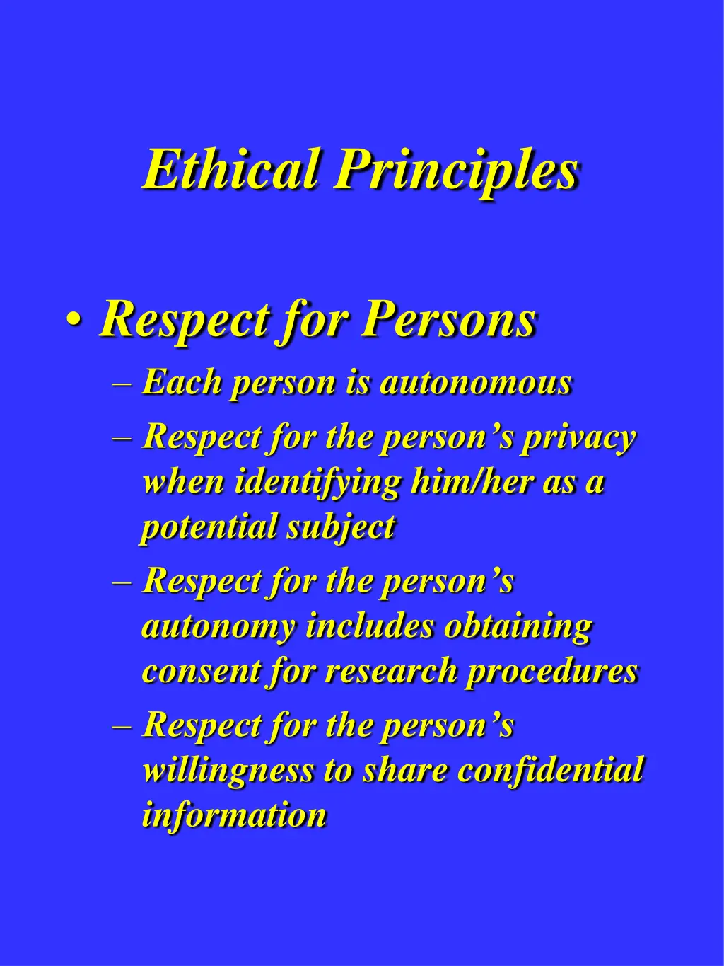 ethical principles