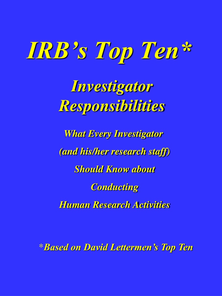 irb s top ten