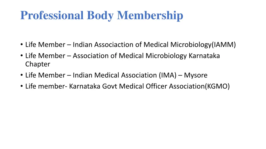 professional body membership