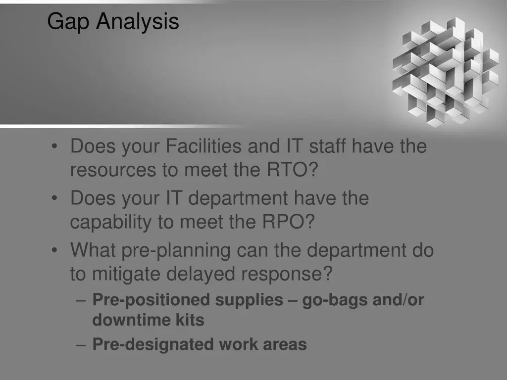 gap analysis