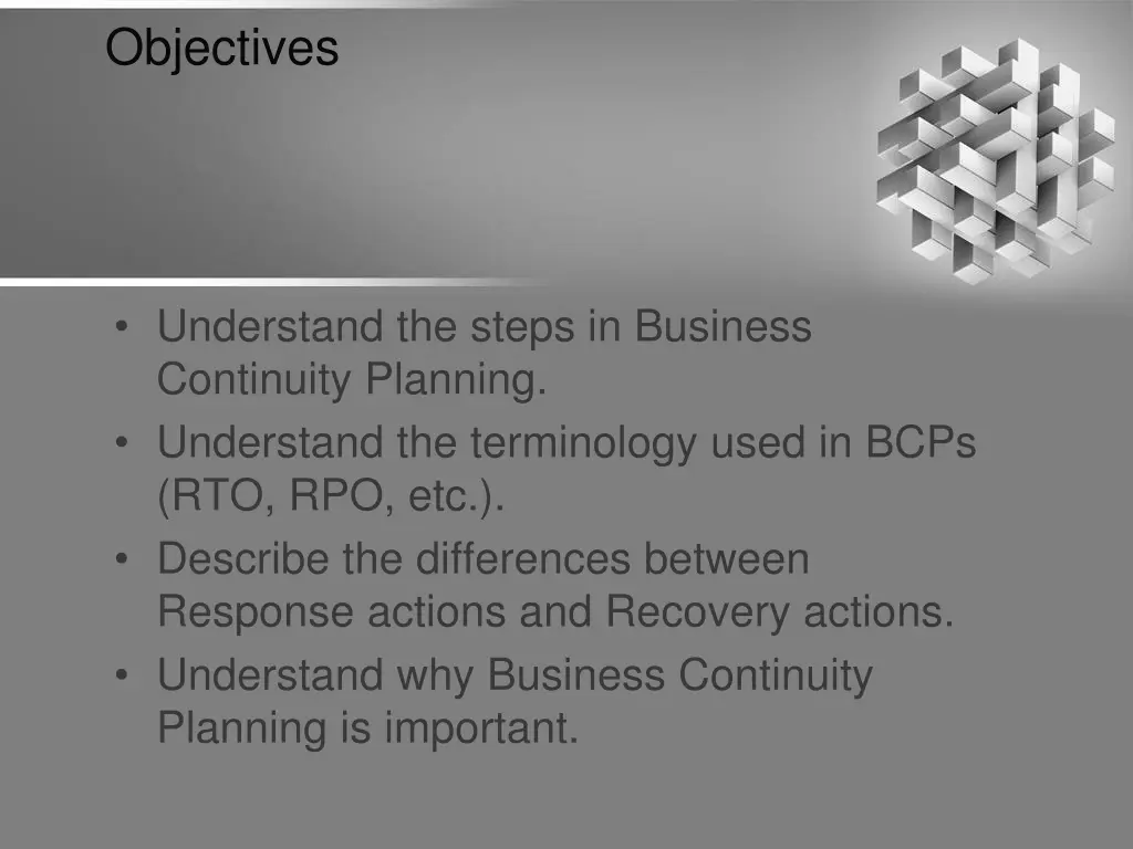 objectives