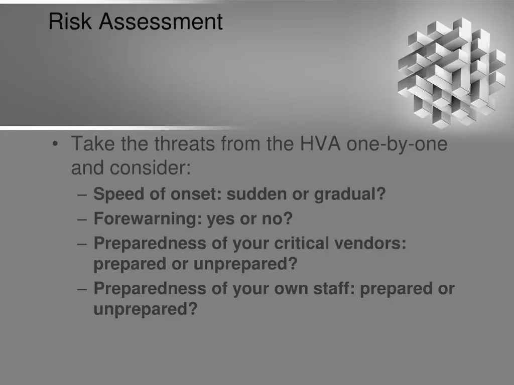 risk assessment 1