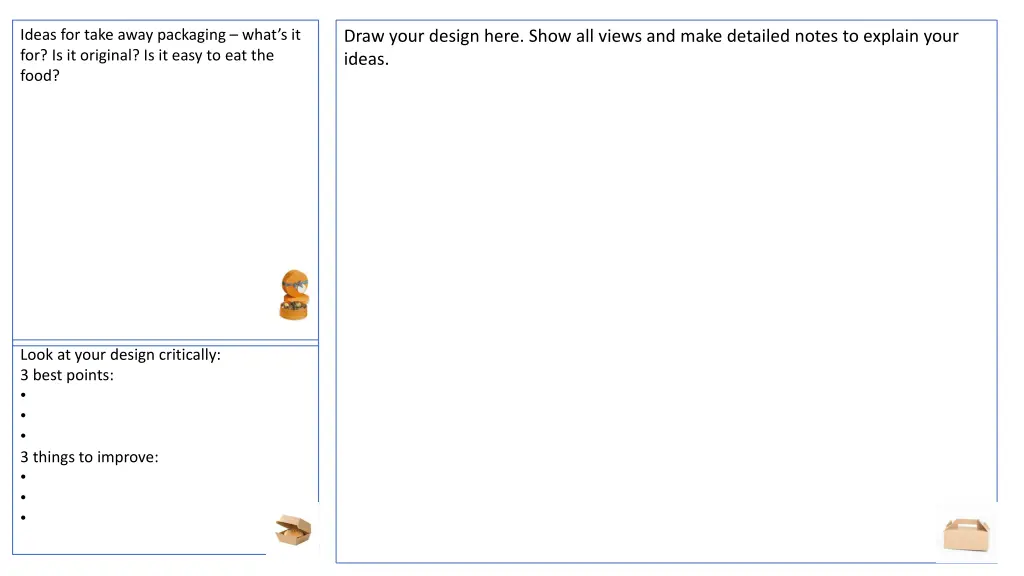 ideas for take away packaging what