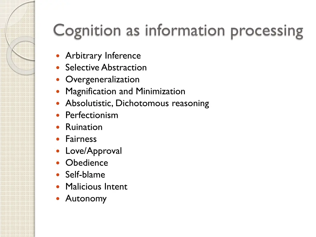 cognition as information processing