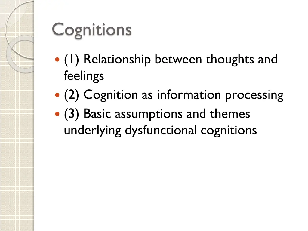 cognitions