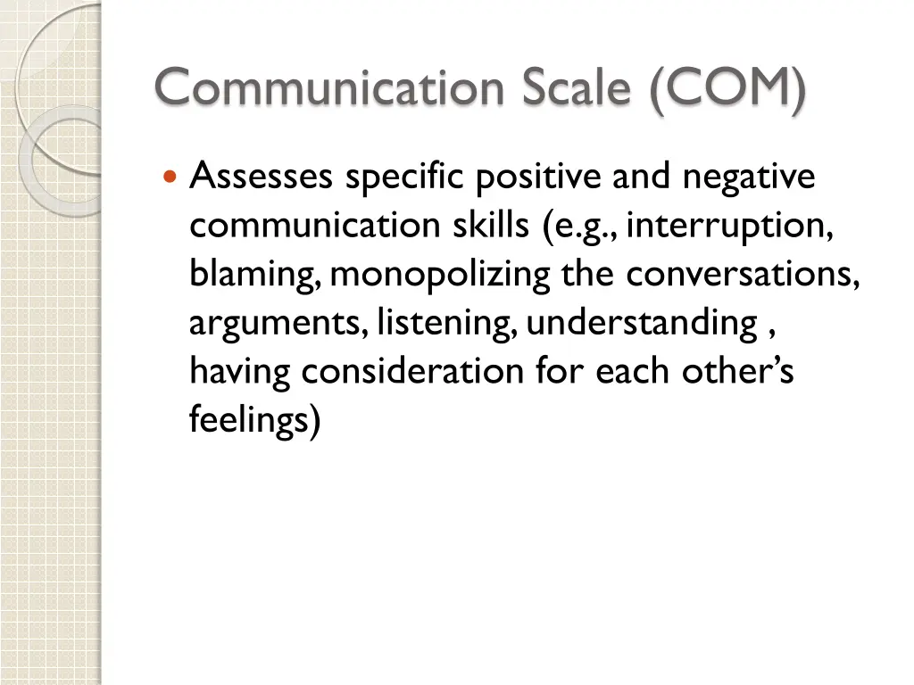 communication scale com