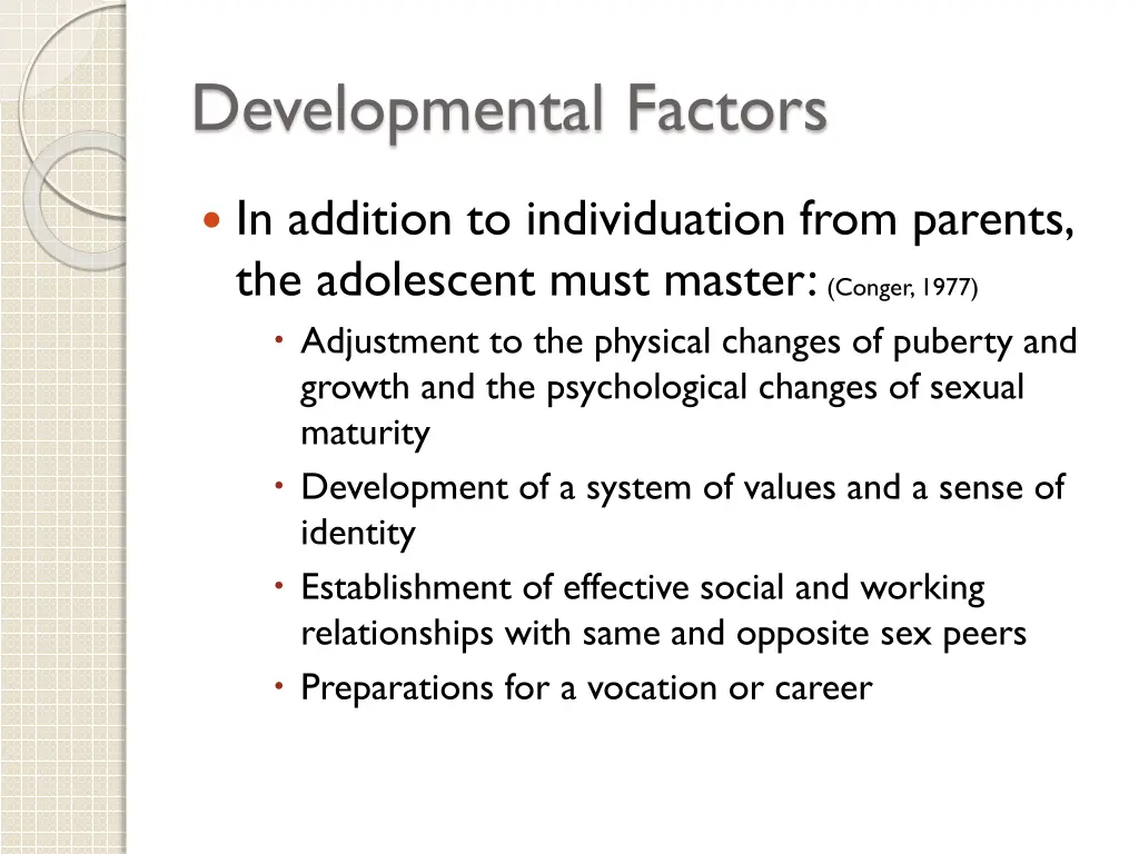 developmental factors