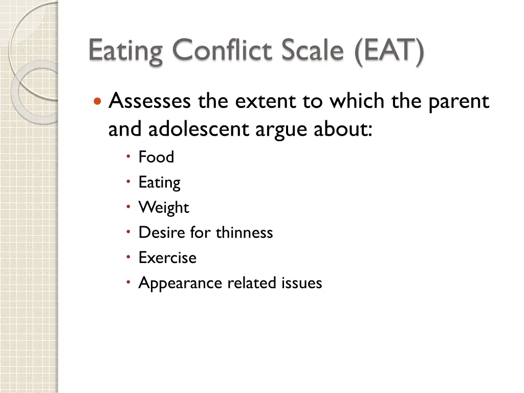 eating conflict scale eat