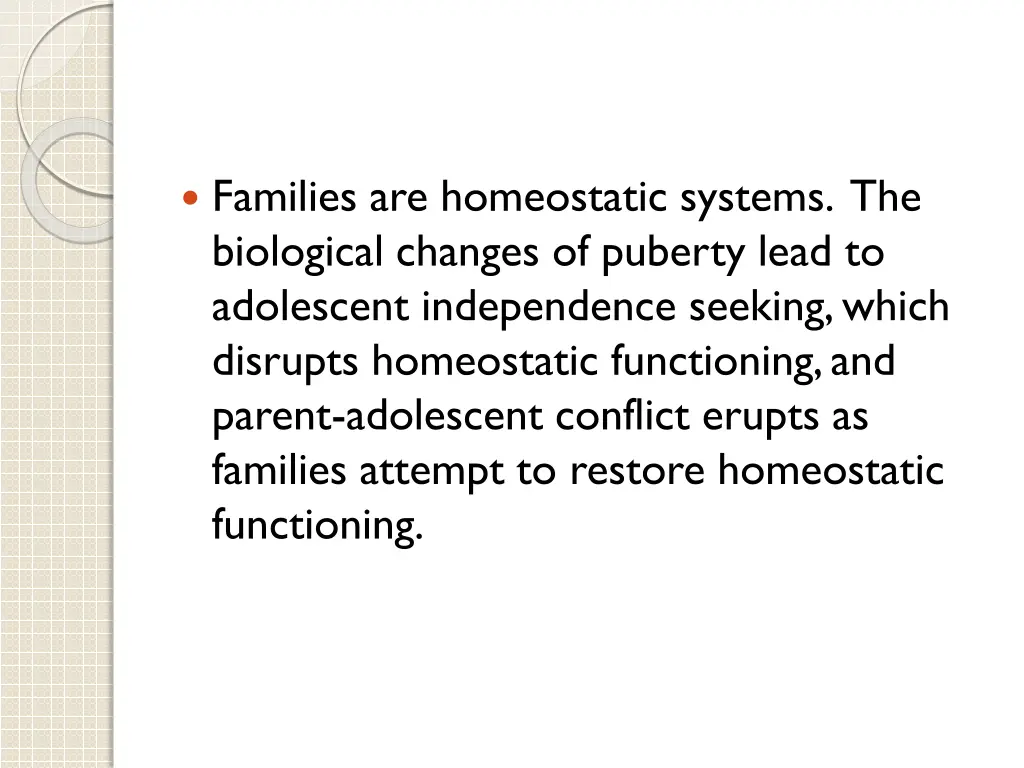 families are homeostatic systems the biological