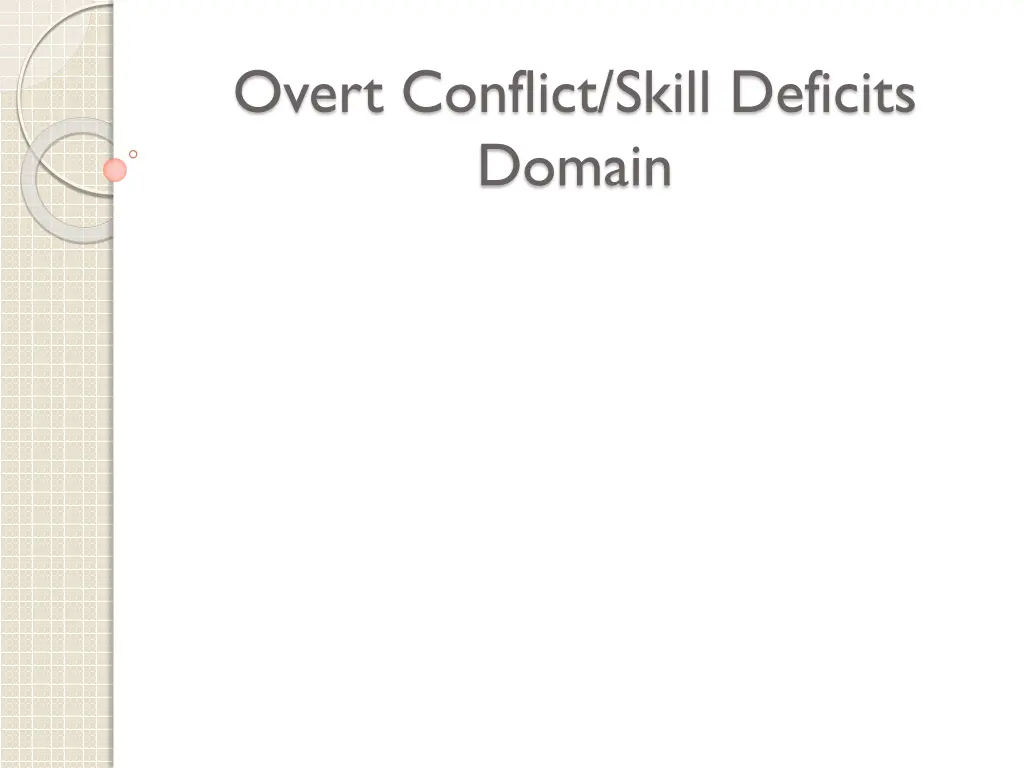 overt conflict skill deficits domain