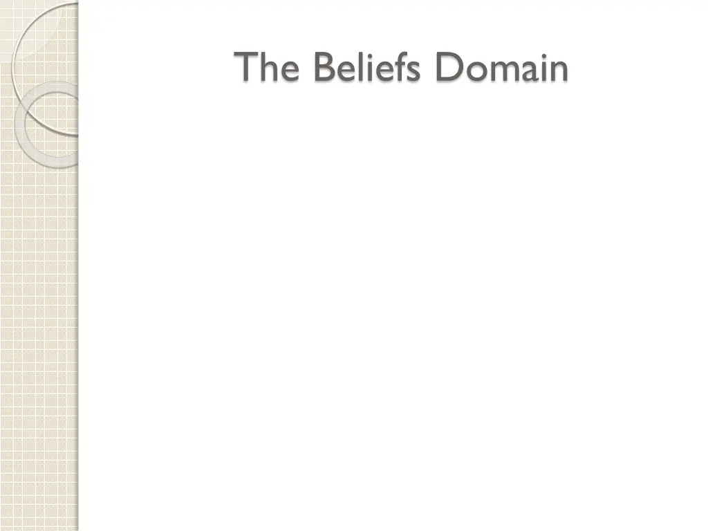 the beliefs domain