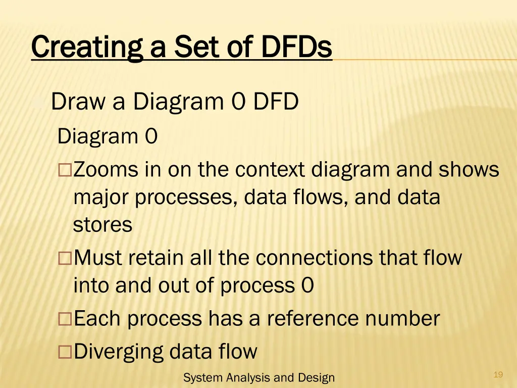 creating a set of dfds creating a set of dfds 1