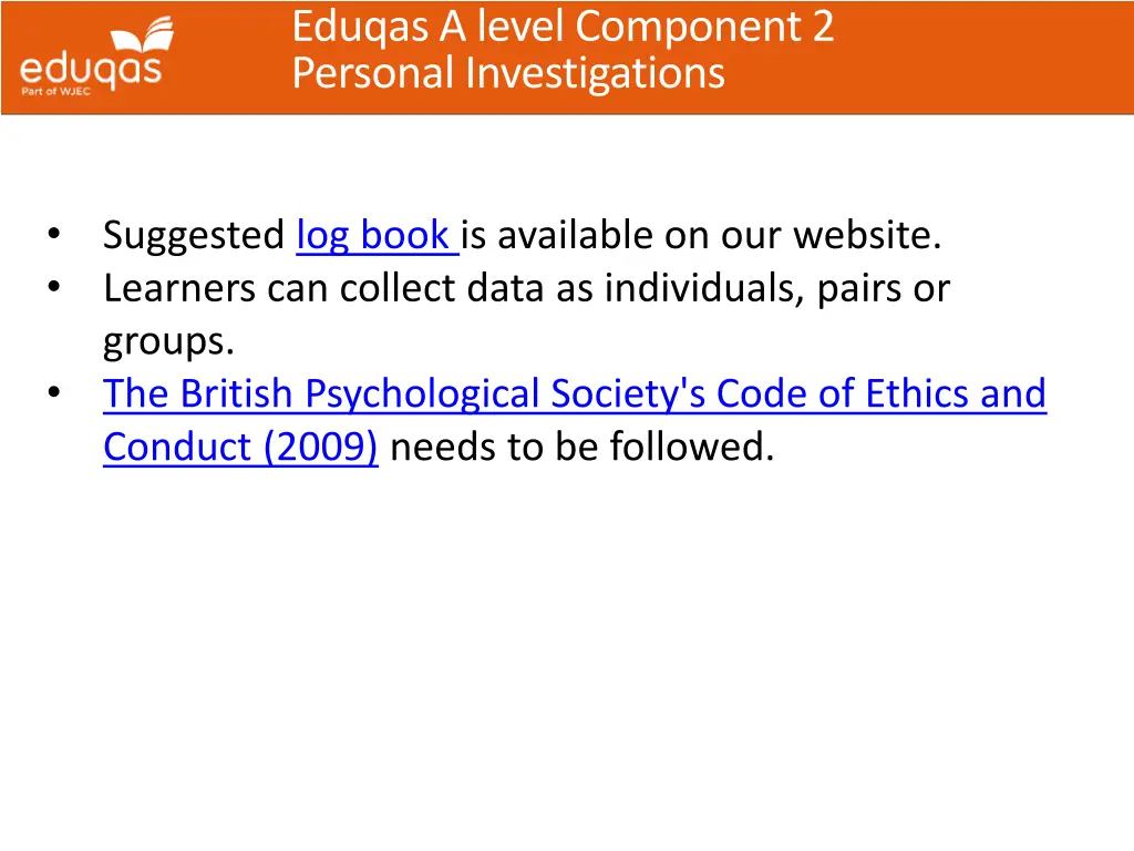 eduqas a level component 2 personal investigations 1