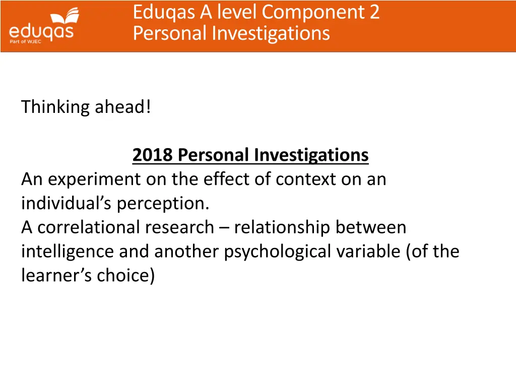 eduqas a level component 2 personal investigations 6