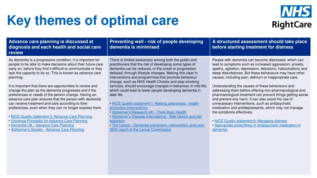 key themes of optimal care 1