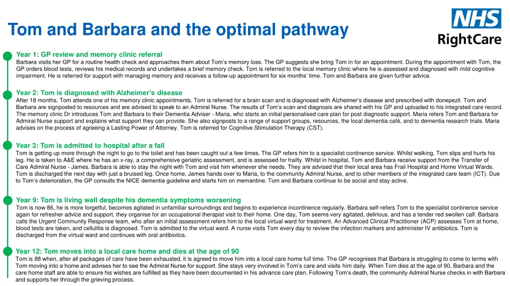tom and barbara and the optimal pathway