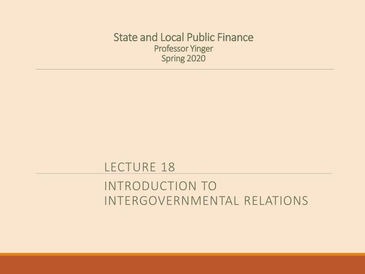 state and local public finance state and local