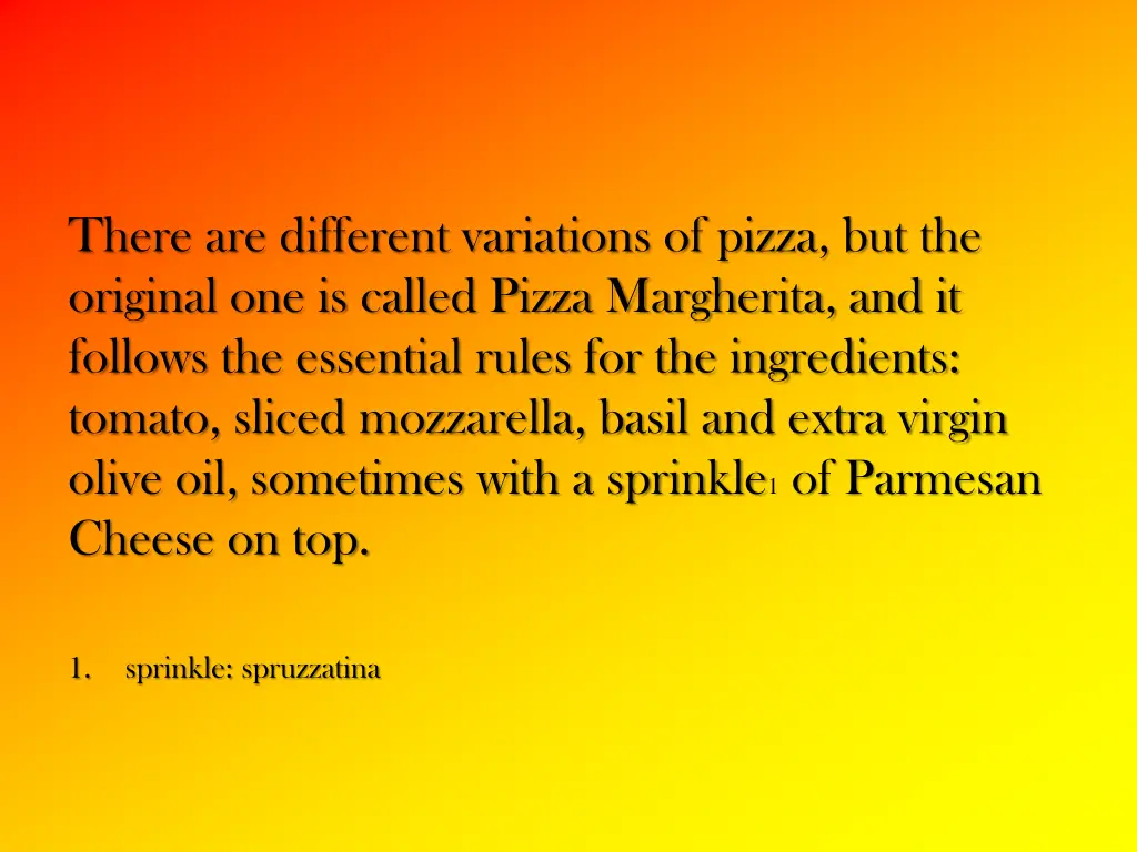there are different variations of pizza