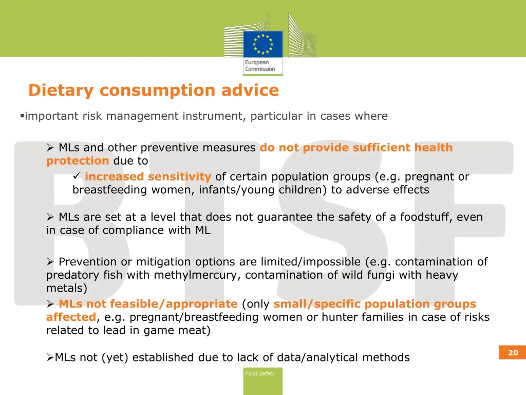 dietary consumption advice