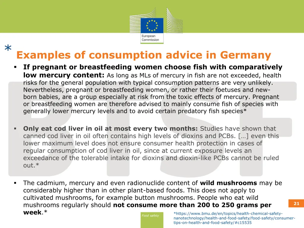 examples of consumption advice in germany